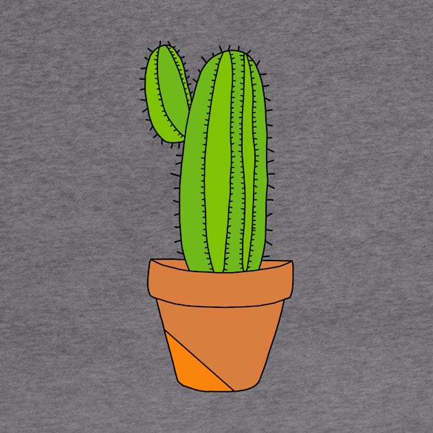 Cute Cactus Design #149: Saguaro Cactus In Terra-Cotta Pot by DreamCactus